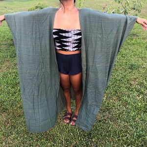 MANAOLA LONG KAFTAN WITH TEAR KIMONO